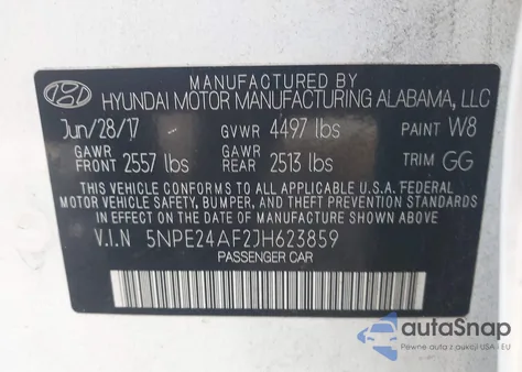 2018 Hyundai Sonata Se from USA, damaged, VIN 5NPE24AF2JH623859